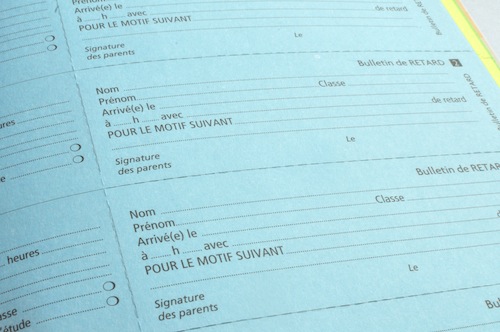 carnet correspondance coupon détachable